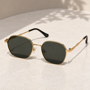 Lunettes de soleil – Modèle Hexagone Doré