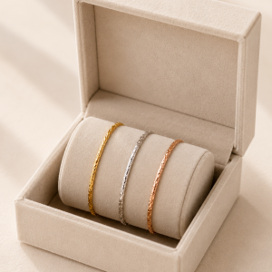 LOT DE 3 BRACELETS FARDA (Or Jaune, Or Blanc, Or Rose)